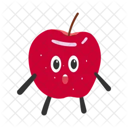 Apple fruit character  Icon