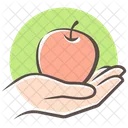 Hand Apple Fruit Icon