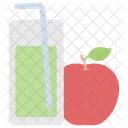 Apple Juice Juice Glass Healthy Drink Icon