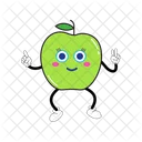 Apple Mascot Fruit Character Illustration Art アイコン