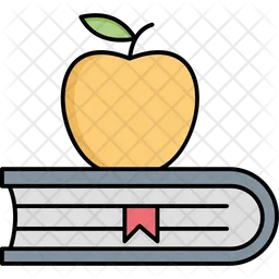 Apple On Book  Icon