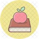 Apple On Book Apple Book Icon