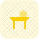 Apple On Table  Icon