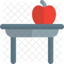 Apple On Table  Icon