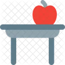 Apple On Table  Icon