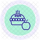 Apple Pie Line Icon Icon