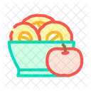 Apple Slices Bowl Apple Slice Apple Icon