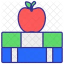 Apple with book  Icon