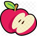 Apple With Half Cut Apple Fruit Icon