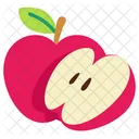 Apple With Half Cut  Icon