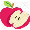 Apple With Half Cut Apple Vegetable Icon