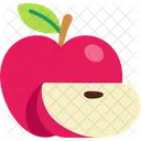 Apple With Sliced Cut  Icon