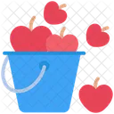 Agriculture Apples Bucket Icon