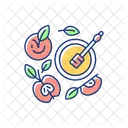 Apples And Honey Pot Honey Apple Icon