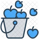 Agriculture Apples Bucket Icon
