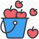 Agriculture Apples Bucket Icon
