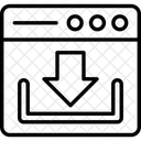 Application Arrow Down Browser Icon
