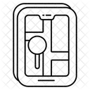 Application De Localisation Mobile Boussole Mobile Navigation Par Carte Icône