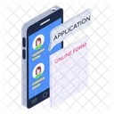 Online Form Application Form Mobile Form Icon