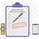 Application Rejected List Rejected Rejected Mail Icon