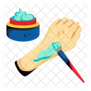 Manicure Cream Applying Cream Hand Beauty Icon