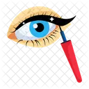 Applying Eyeliner Eye Makeup Eyelid Makeup Icon