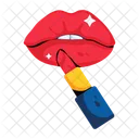 Lipstick Coating Applying Lipstick Lip Rouge Icon