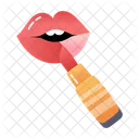 Applying Lipstick Balm Makeup Icon