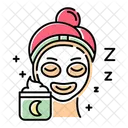 Applying sleeping cream  Icon