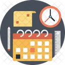 Planning Clock Pencil Icon