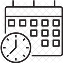 予定、タイムスケジュール、時間計画 アイコン