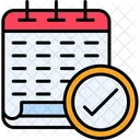 Appointment Calendar Check Mark Icon