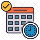 Calendar Clock Time Management Icon