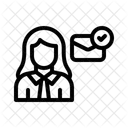 Appointment Woman Letter Icon