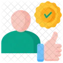 Approbation Utilisateur Medaille Icon