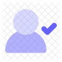 Approuver Lutilisateur Accepter Lutilisateur Accepter Le Compte Icon