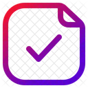 Approve Verified Note Organization Icon