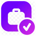 Approve Suitcase Travel Icon