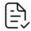 Approved File Approve Document Check File Icon