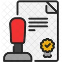 Approved Checklist Stamp Icon