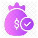 Approved Cash Bag  Icon