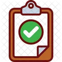 Approved Clipboard Report Approved Document Icon