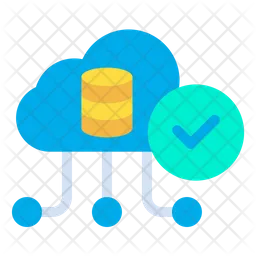 Approved Cloud Data  Icon