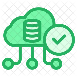 Approved Cloud Data  Icon