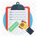 Attested Paper Attested Document Approved Document Icon