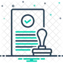 Approved Stamp Assumptive Icon