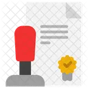 Approved Checklist Stamp Icon
