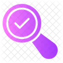 Approved Magnifying Glass  Icon