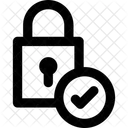 Approved Security Padlock Secure Protection Icon