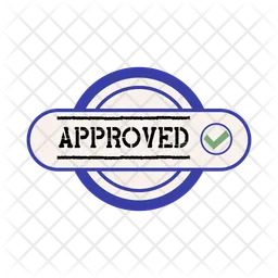 Approved stamp Logo Icon